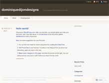 Tablet Screenshot of dominiquedijondesigns.wordpress.com