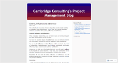 Desktop Screenshot of cambridgeprojectmanagement.wordpress.com