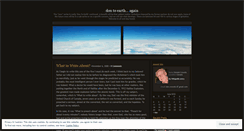 Desktop Screenshot of dontoearthagain.wordpress.com