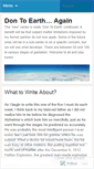 Mobile Screenshot of dontoearthagain.wordpress.com