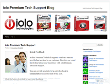 Tablet Screenshot of iolotechsupport.wordpress.com