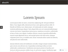 Tablet Screenshot of aboutpr.wordpress.com