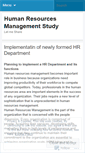 Mobile Screenshot of humanresource1st.wordpress.com