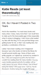 Mobile Screenshot of katiereads.wordpress.com