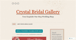 Desktop Screenshot of crystalbridalgallery.wordpress.com