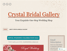 Tablet Screenshot of crystalbridalgallery.wordpress.com