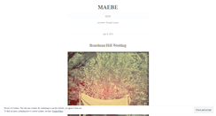 Desktop Screenshot of maebe.wordpress.com