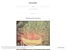 Tablet Screenshot of maebe.wordpress.com