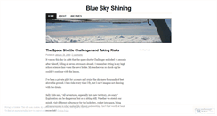 Desktop Screenshot of blueskyshining.wordpress.com