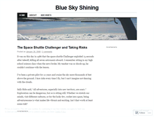 Tablet Screenshot of blueskyshining.wordpress.com