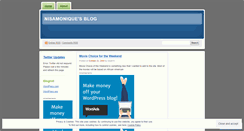 Desktop Screenshot of nisamonique.wordpress.com