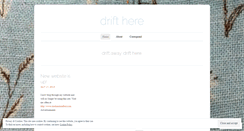 Desktop Screenshot of drifthere.wordpress.com
