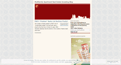 Desktop Screenshot of multifamilyinvestor.wordpress.com