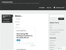 Tablet Screenshot of apatchworkboy.wordpress.com