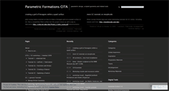 Desktop Screenshot of parametricformations.wordpress.com