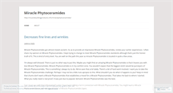 Desktop Screenshot of miraclephytoceramidesreview.wordpress.com