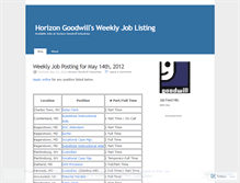 Tablet Screenshot of horizongoodwill.wordpress.com