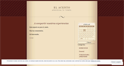 Desktop Screenshot of elacento.wordpress.com