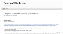 Desktop Screenshot of basicsofhinduism.wordpress.com