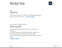 Tablet Screenshot of beckysue.wordpress.com