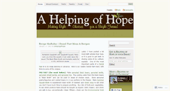 Desktop Screenshot of ahelpingofhope.wordpress.com