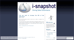 Desktop Screenshot of isnapshotblog.wordpress.com