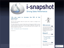 Tablet Screenshot of isnapshotblog.wordpress.com