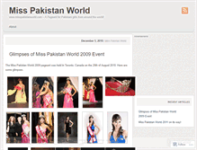 Tablet Screenshot of misspakistanworld.wordpress.com