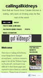 Mobile Screenshot of callingallkidneys.wordpress.com