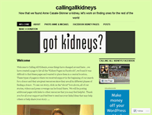 Tablet Screenshot of callingallkidneys.wordpress.com