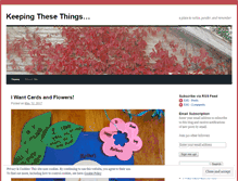 Tablet Screenshot of keepingthesethings.wordpress.com