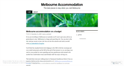 Desktop Screenshot of melbourneaccommodation.wordpress.com