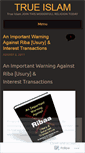 Mobile Screenshot of islamtrue.wordpress.com