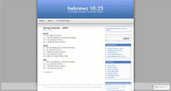 Desktop Screenshot of hebrews1025.wordpress.com