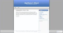 Desktop Screenshot of matthewsword.wordpress.com