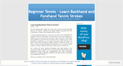 Desktop Screenshot of learnbackhandtennisstroke.wordpress.com
