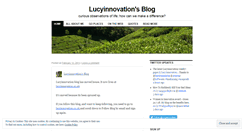 Desktop Screenshot of lucyinnovation.wordpress.com