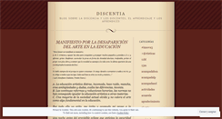 Desktop Screenshot of discentia.wordpress.com
