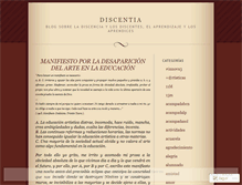Tablet Screenshot of discentia.wordpress.com