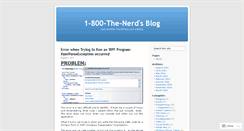 Desktop Screenshot of 1800thenerd.wordpress.com