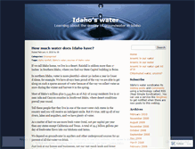 Tablet Screenshot of idahowater.wordpress.com