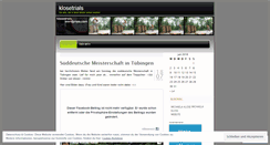 Desktop Screenshot of klosetrials.wordpress.com