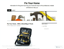 Tablet Screenshot of fixyourhome.wordpress.com