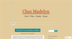 Desktop Screenshot of chezmadelyn.wordpress.com
