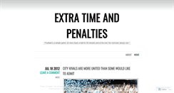 Desktop Screenshot of extratimeandpenalties.wordpress.com