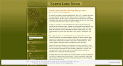 Desktop Screenshot of earthlorenews.wordpress.com