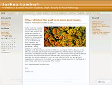 Tablet Screenshot of joshlambert.wordpress.com