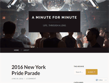 Tablet Screenshot of aminuteforminute.wordpress.com