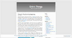 Desktop Screenshot of erinthings.wordpress.com