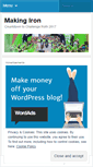 Mobile Screenshot of makingiron.wordpress.com